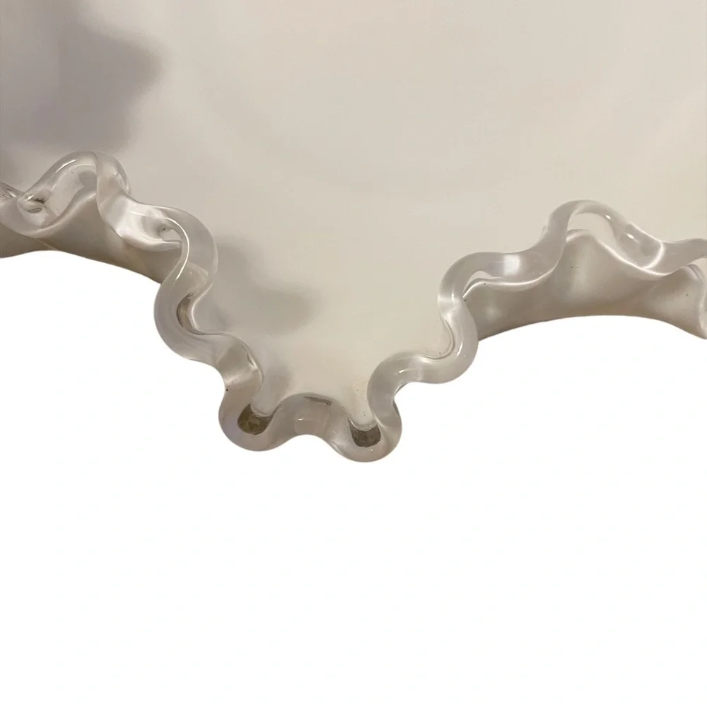 Vintage‎ Fenton Silver Crest Medium Candy Dish Bowl